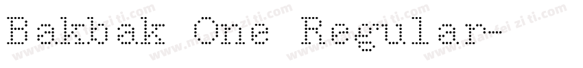 Bakbak One Regular字体转换